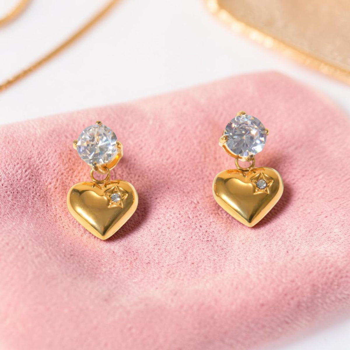 The Golden Heart Earrings