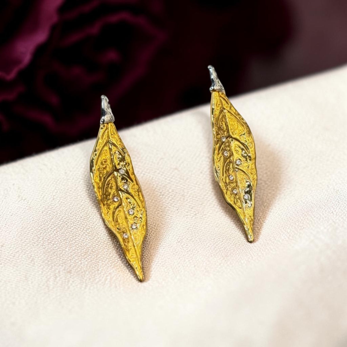 The Aura Leaf Earrings