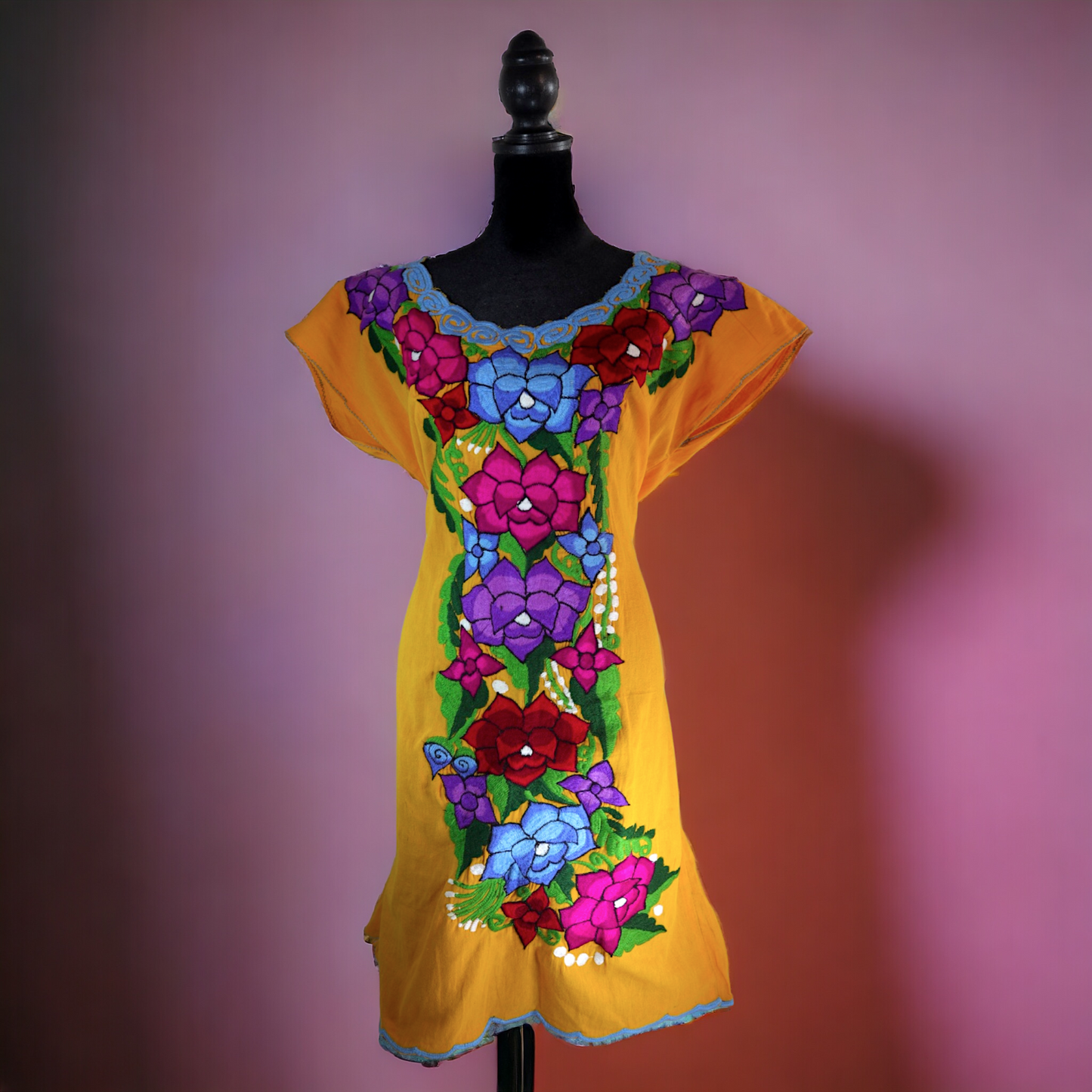 Mexican kimono Embroidered Dress