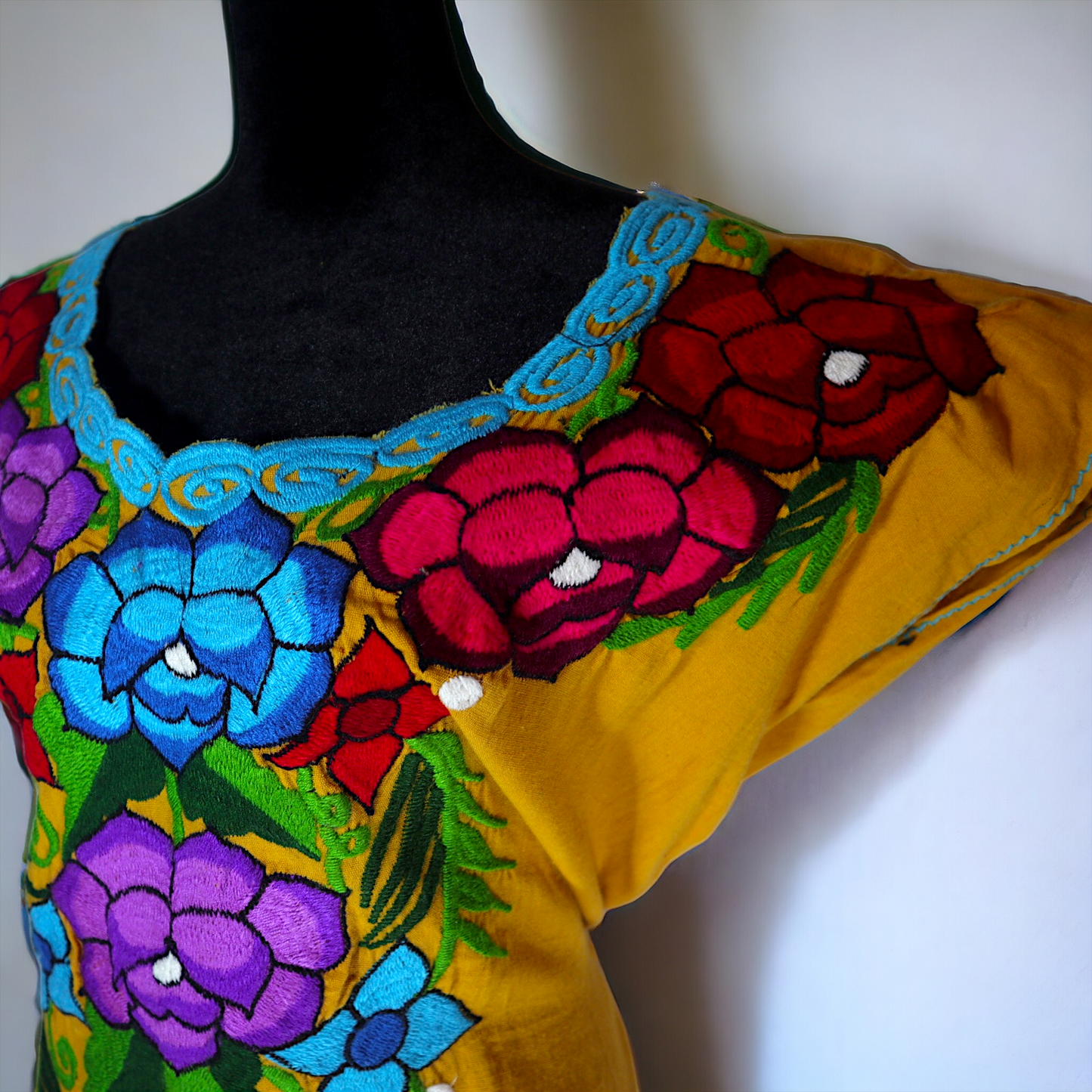 Mexican kimono Embroidered Dress