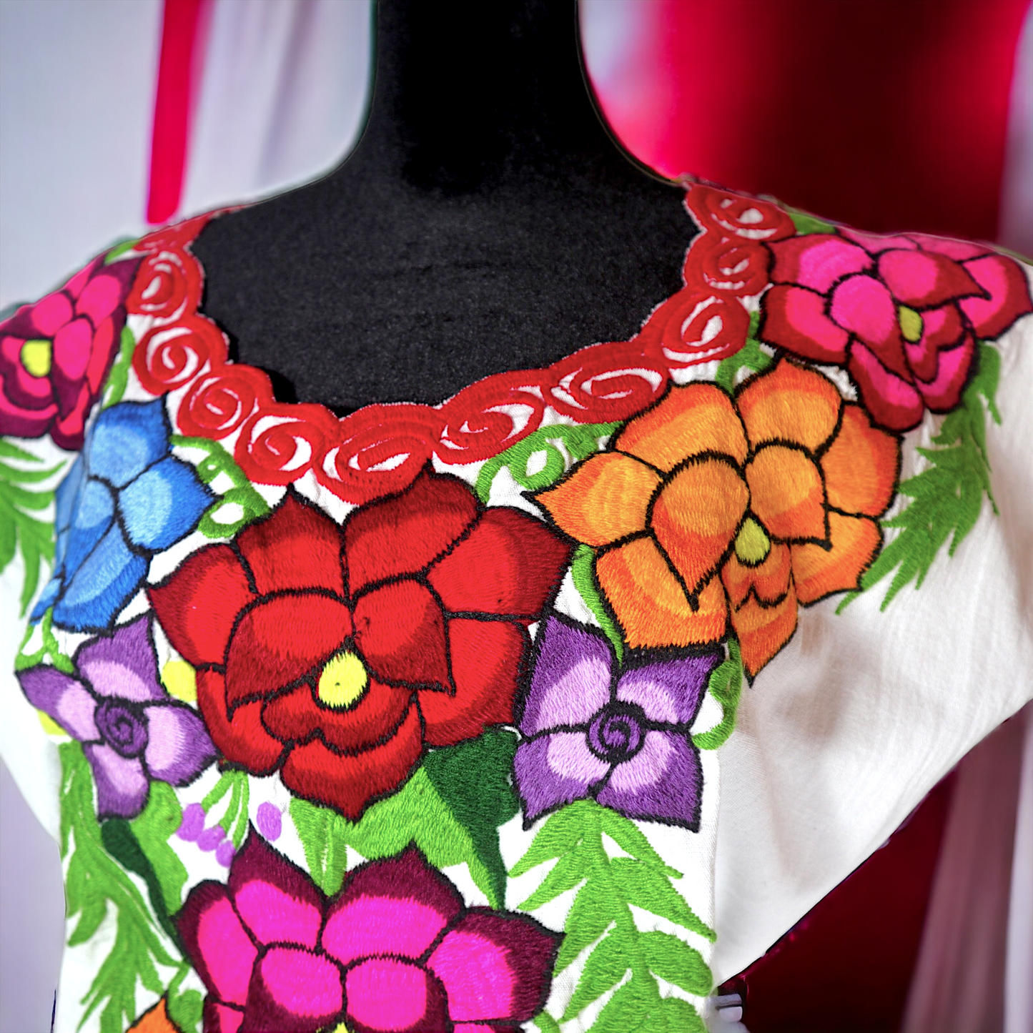 Mexican kimono Embroidered Dress