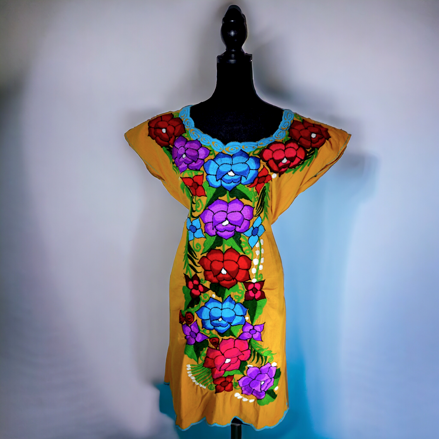 Mexican kimono Embroidered Dress