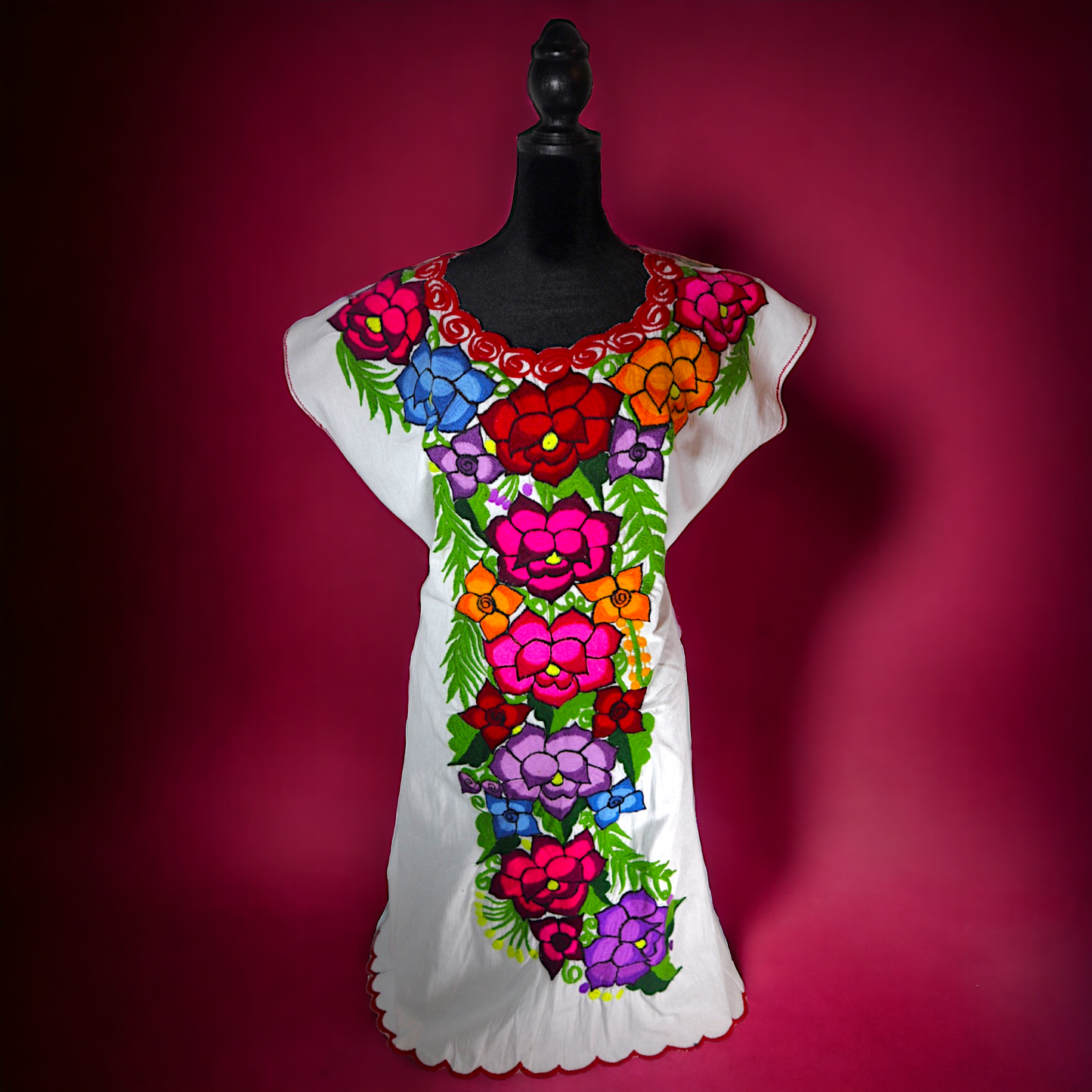 Mexican kimono Embroidered Dress